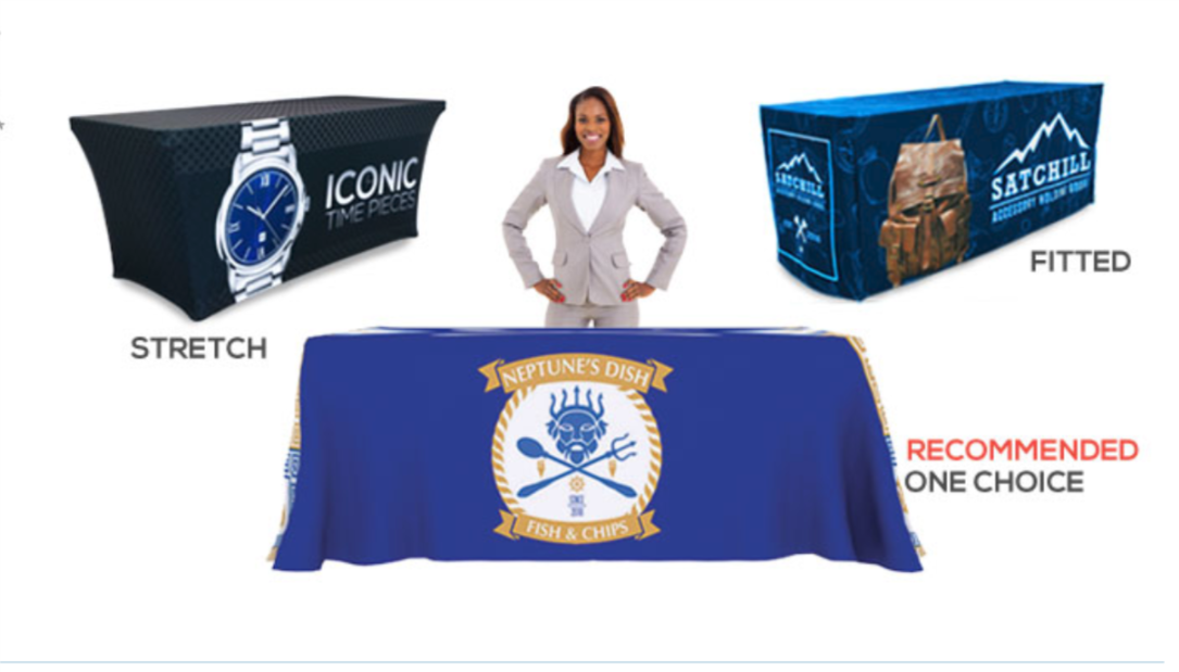 Nappe Extensible Personnalisable Avec Logo - Tissu élastique Infroissable - Pour événements D'entreprise Et Fêtes
